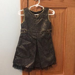 Gold and black snake skin formal dress. 2T